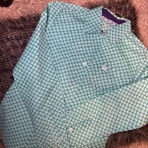 Mint & purple Cinch shirt